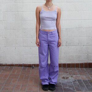 KkCO Straight Slit Pant in Lavender